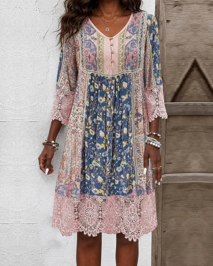 Odette | Lace Cocktail Midi Dress