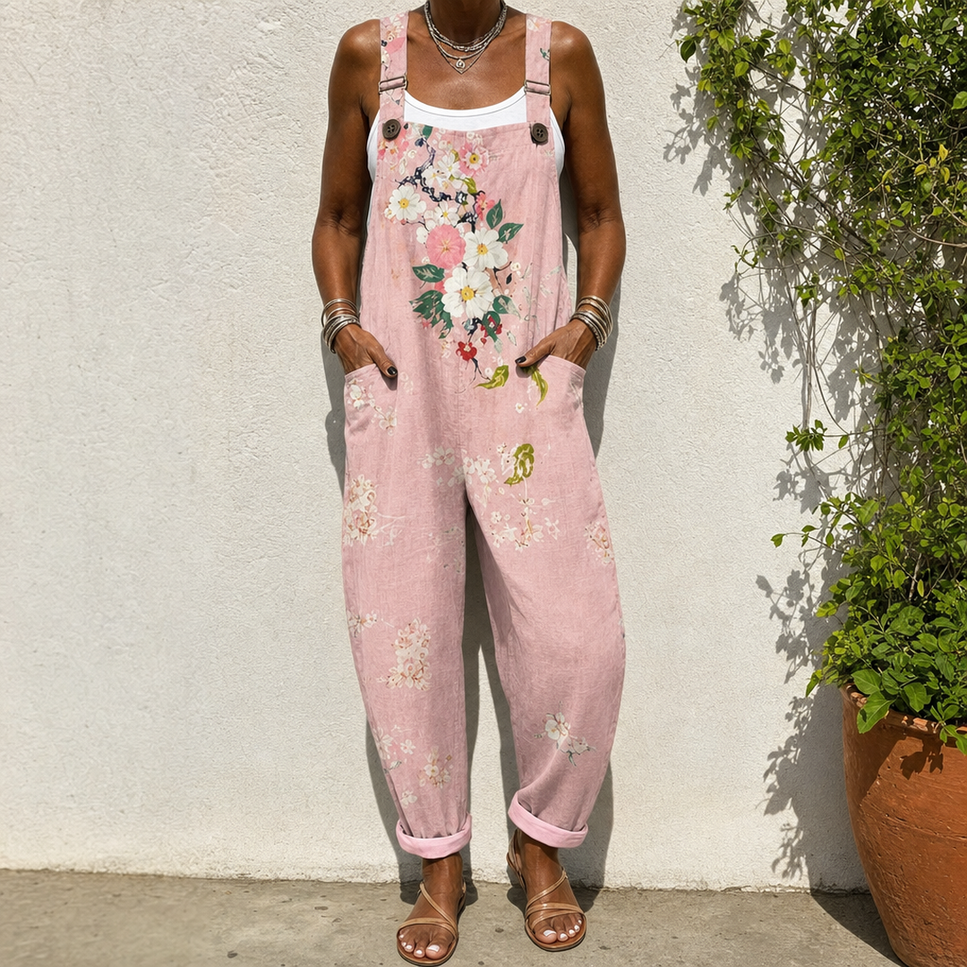 Solange | Pink Blossom Overalls