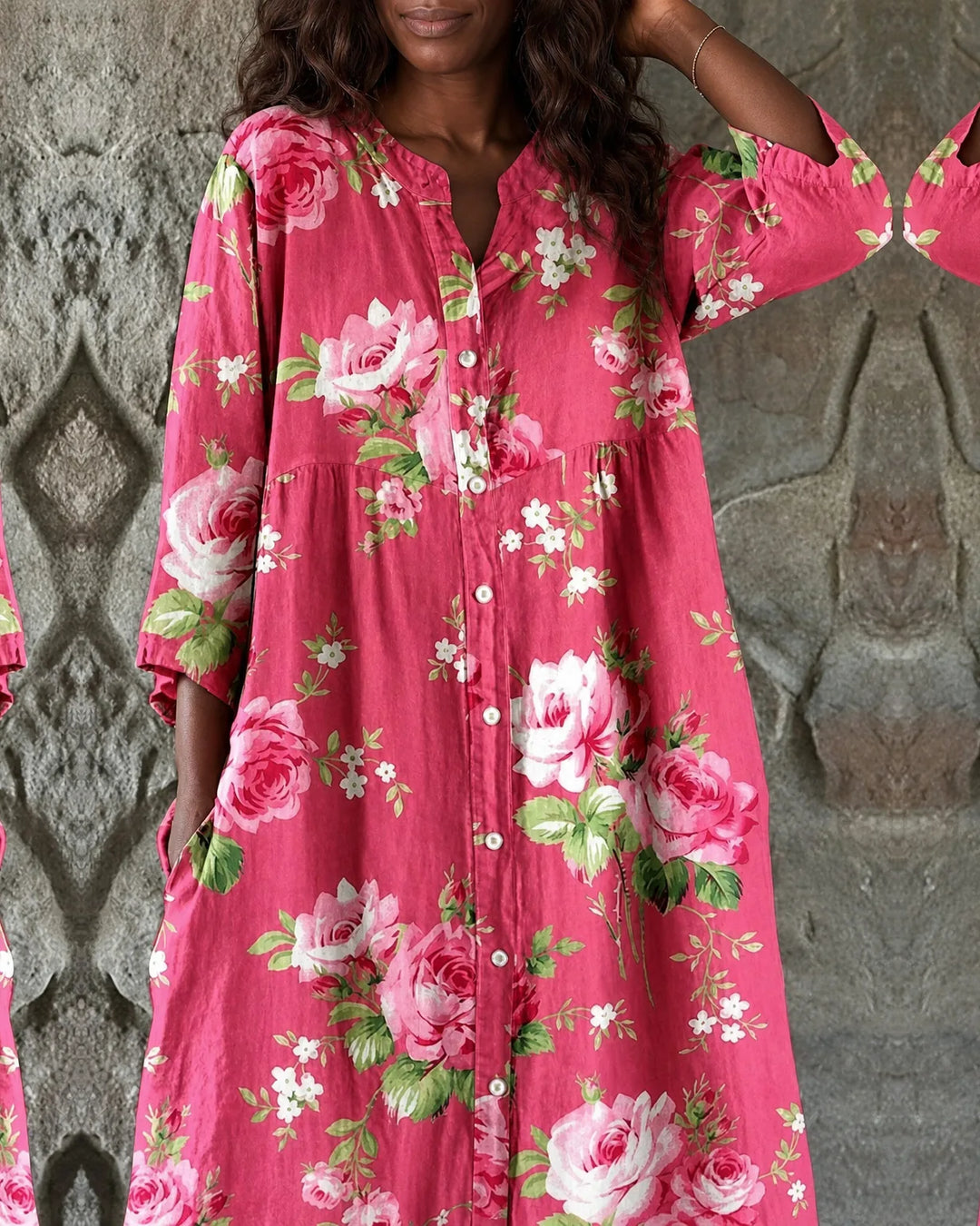 Maddie | Art Floral Shirt Dress
