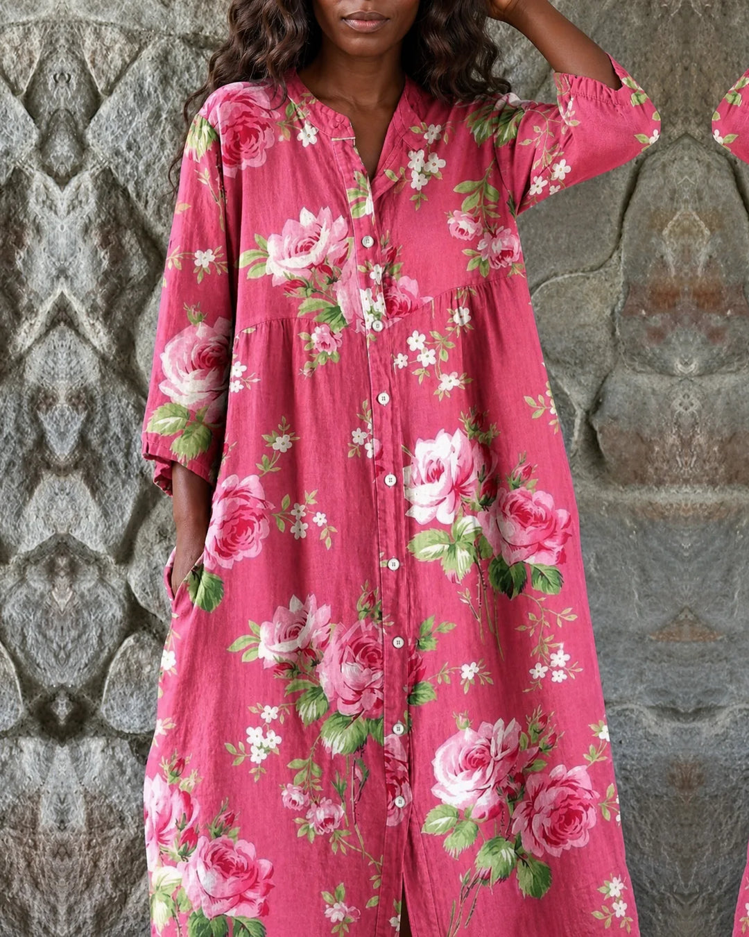 Maddie | Art Floral Shirt Dress