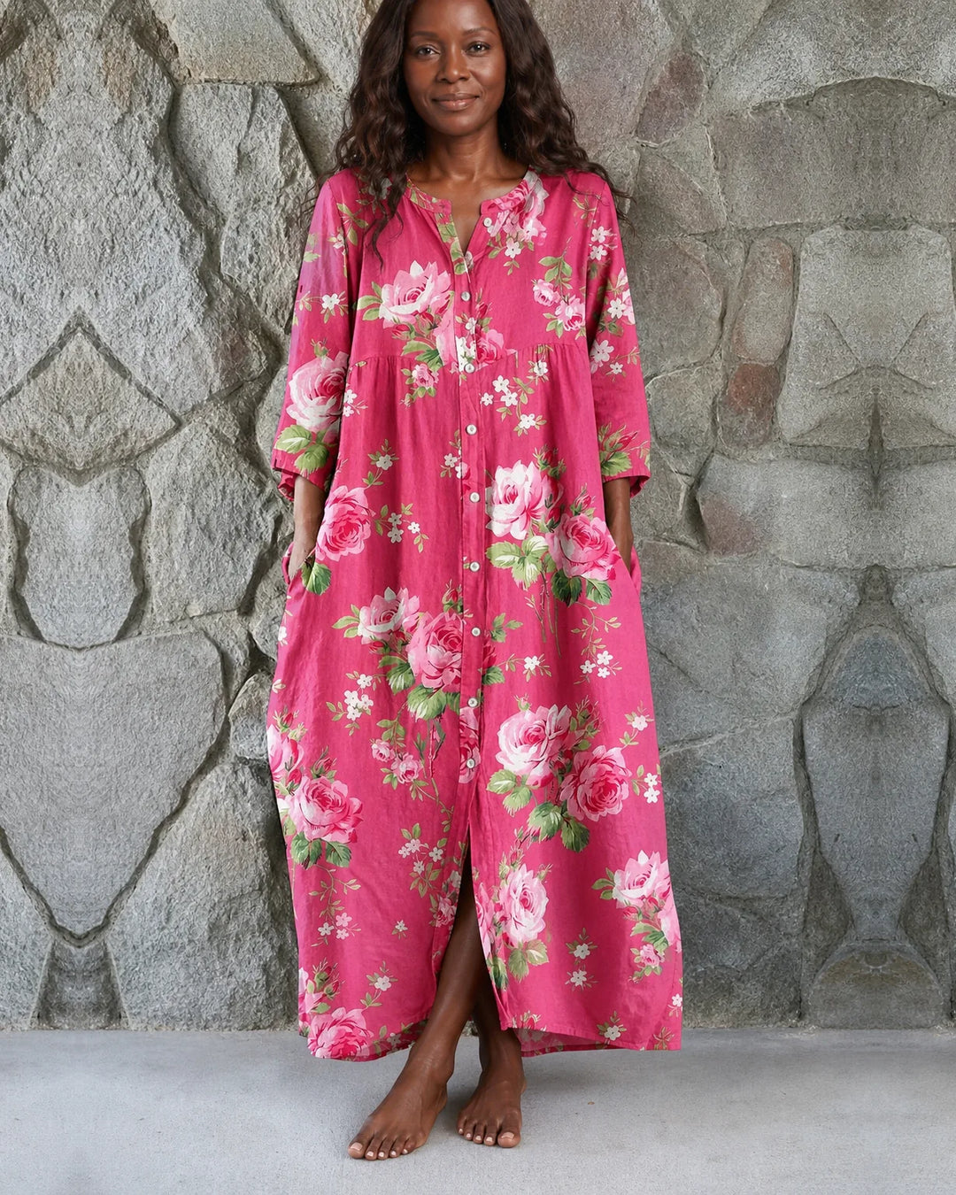 Maddie | Art Floral Shirt Dress
