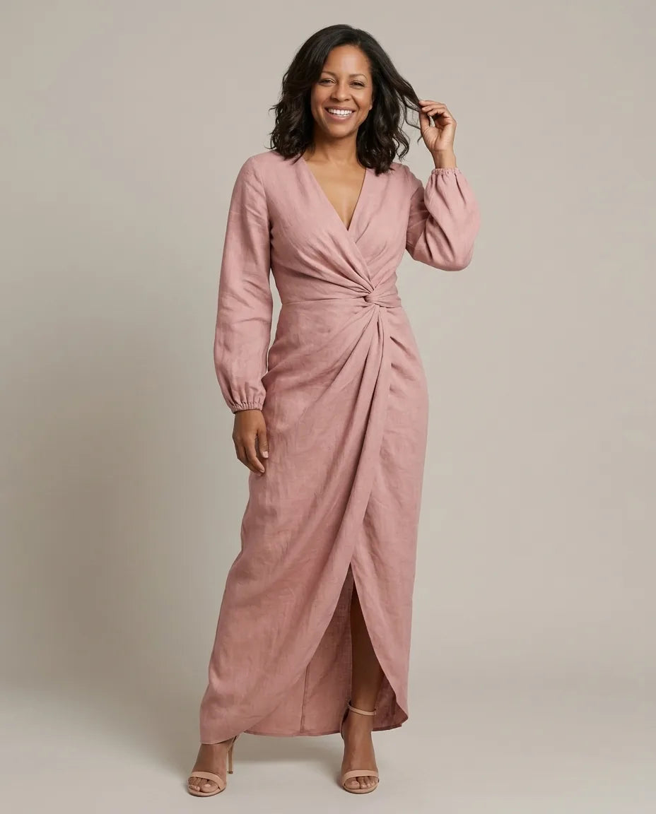 Genevieve | Surplice V-Neck Maxi Dress
