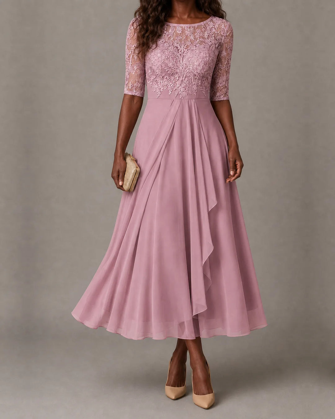 Rosa | Lace Midi Dress