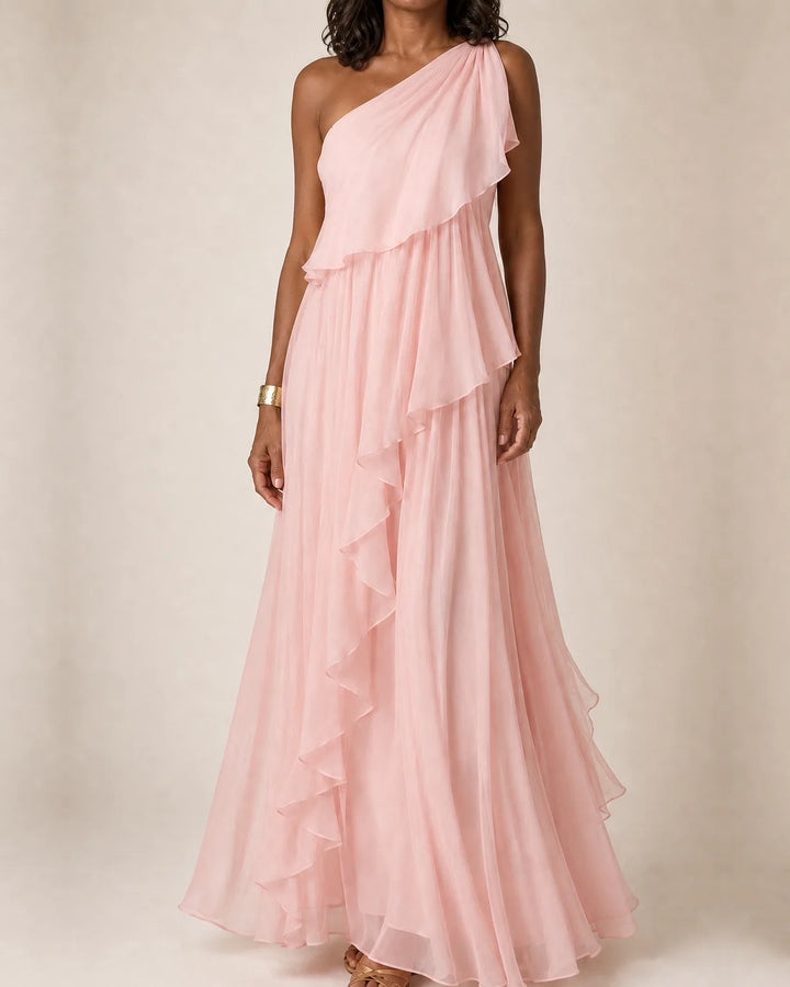 Ela | Cascading Ruffle Maxi Dress