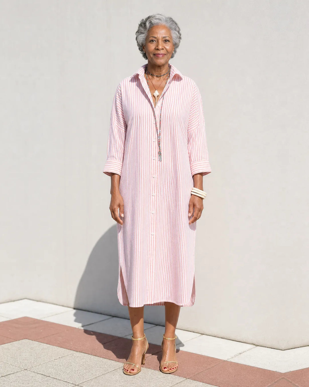 Sanaa | Timeless Striped Shirt Dress