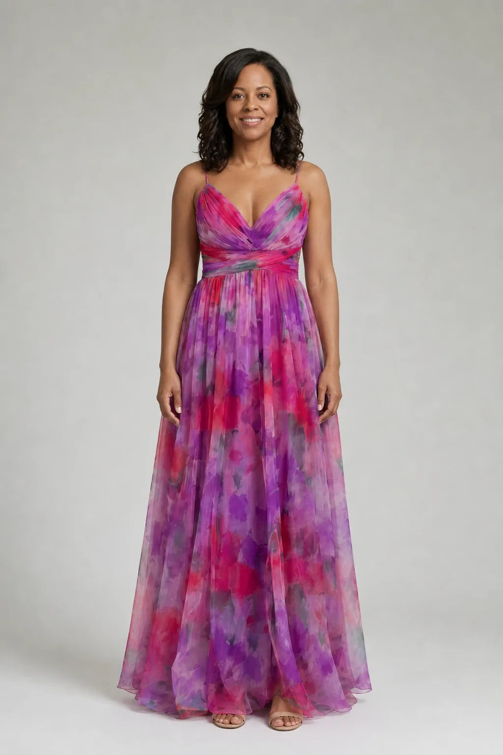Isel | Soft Wrap Maxi Dress — Pink