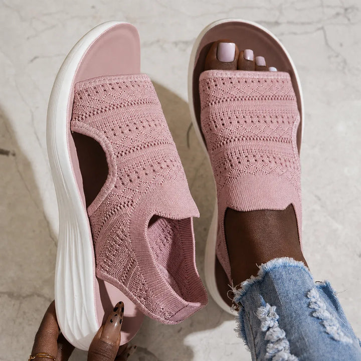 Nyla | Knit Platform Sandals
