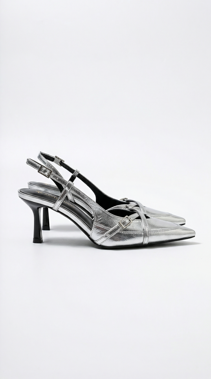 Harriette | Buckle Slingback Pumps