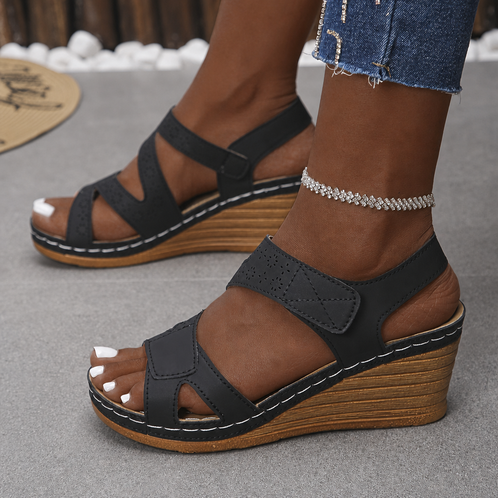 Prudy | Cushioned Wedge Sandals