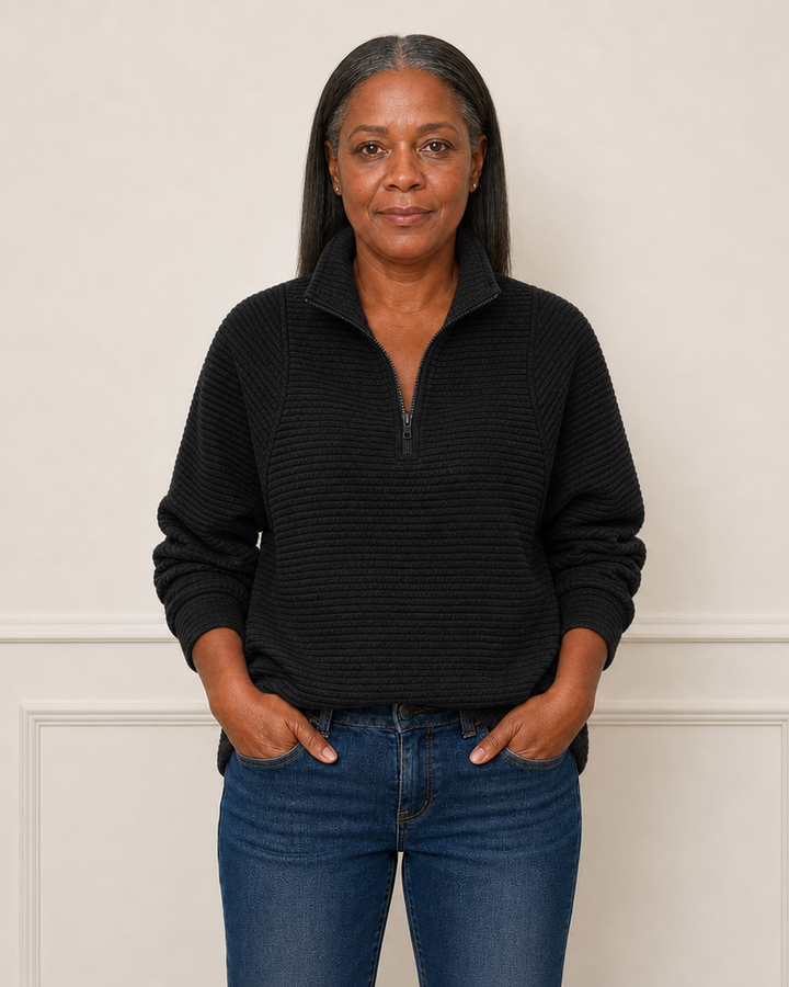 Pullover met halve rits