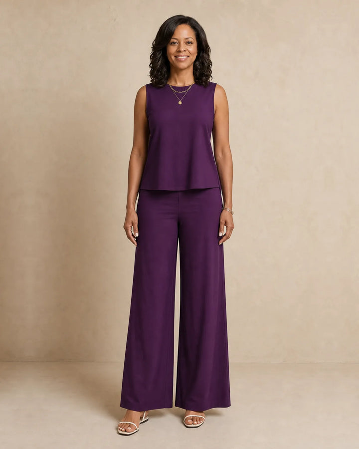 Cierra | Sleeveless Top & Wide-Leg Trouser Set