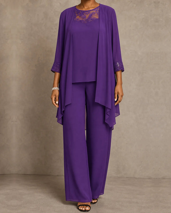 Selah | Three-Piece Chiffon Suit