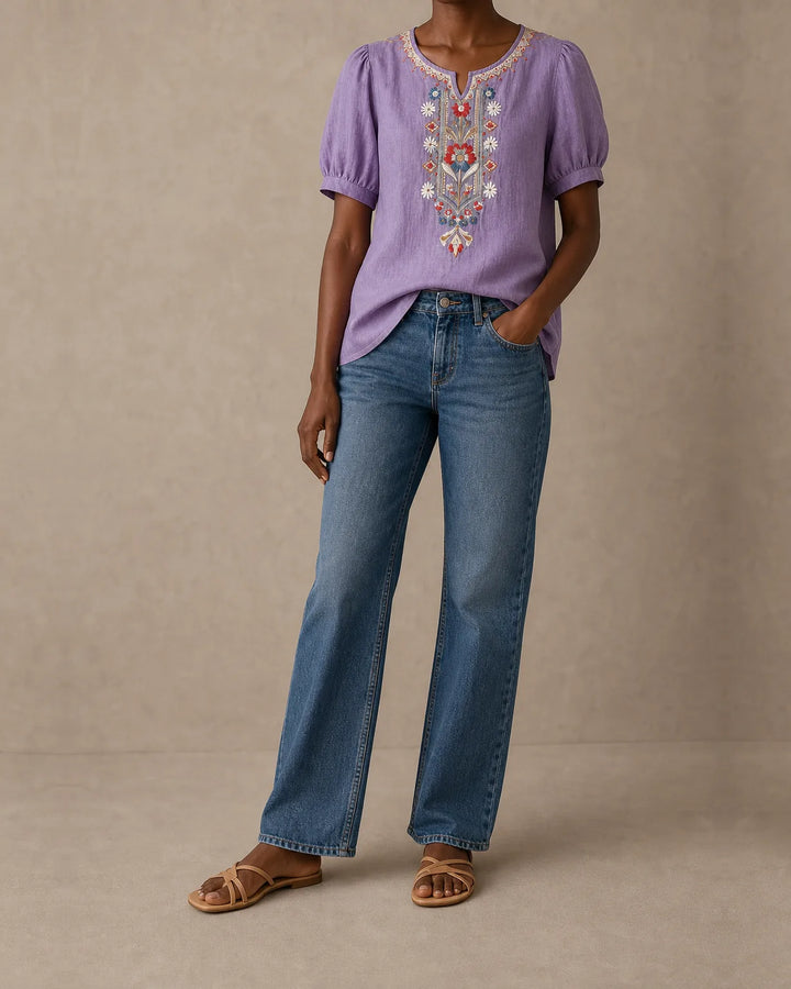 Ife | Floral Embroidered Blouse