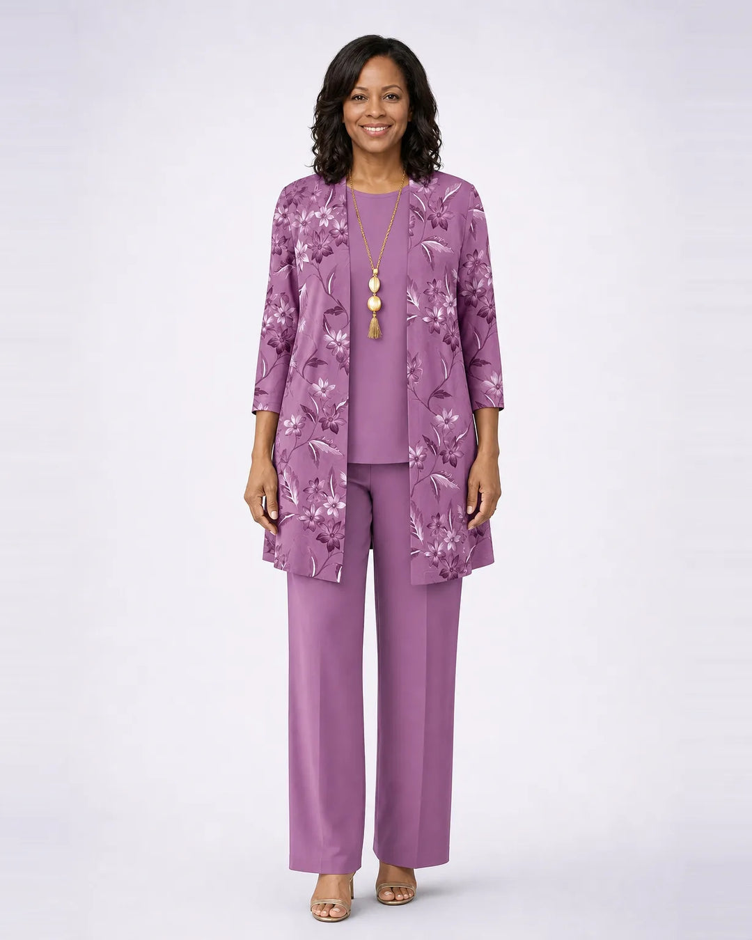 Jenilyn | Classic Elegance Three-Piece Set — Purple
