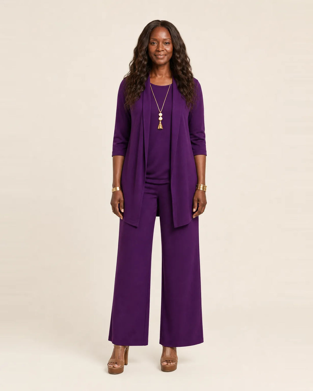 Vivienne | Minimalist 3-Piece Set — Purple