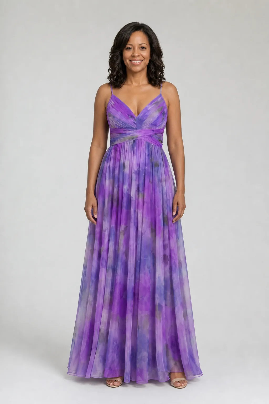 Isel | Soft Wrap Maxi Dress — Purple