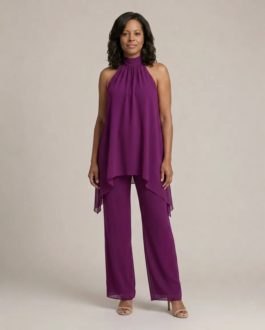 Bearim | Halter Neck Asymmetric Tunic Set