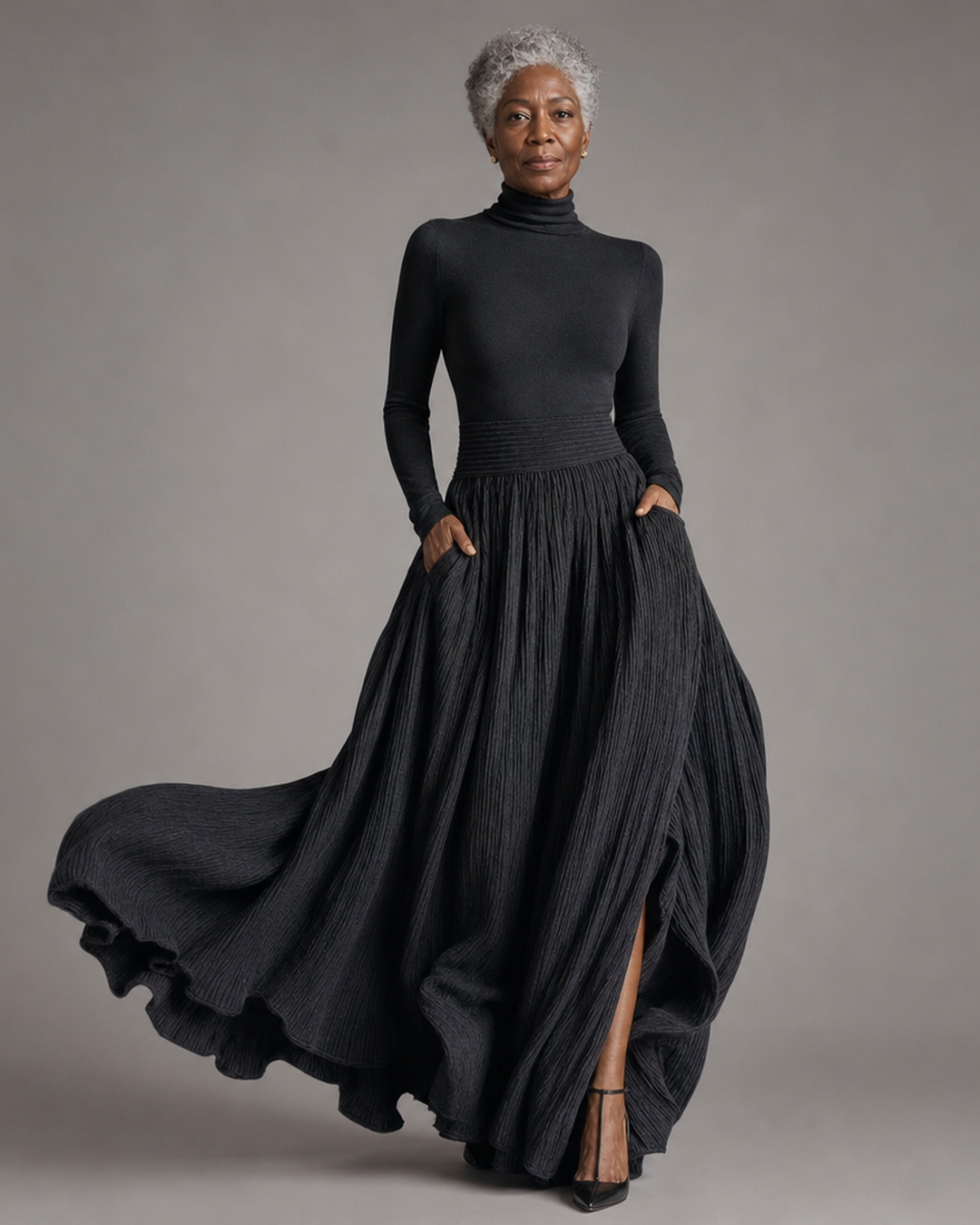 Rachel | Robe Maxi Taille Haute
