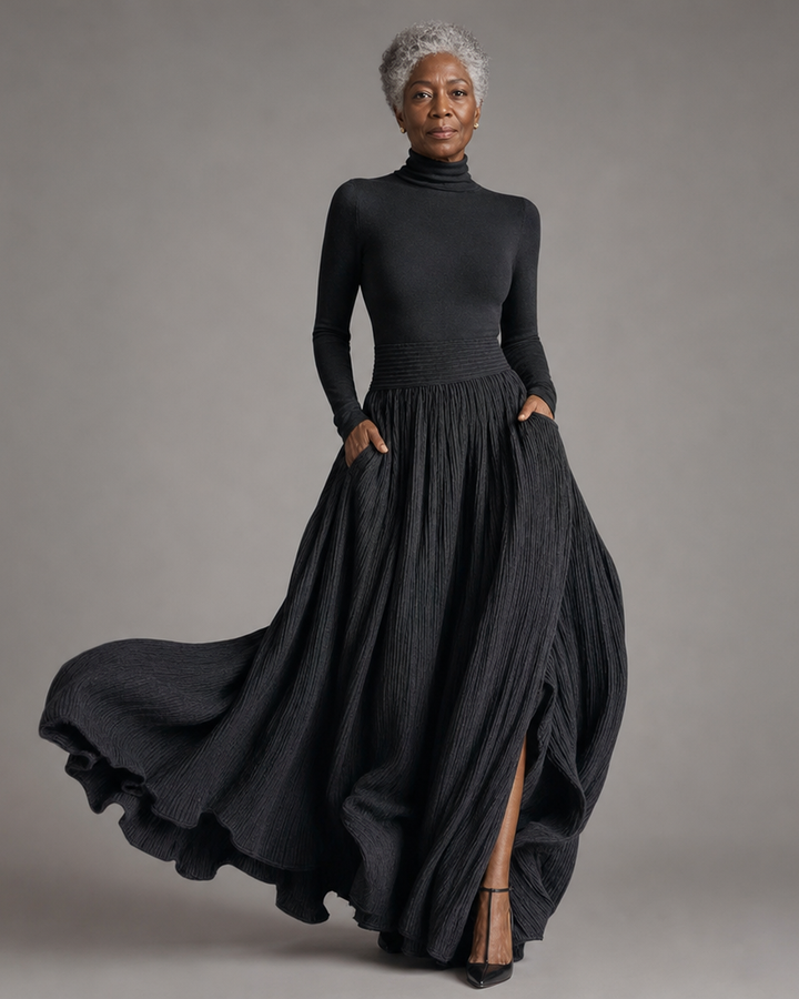 Rachel | Robe Maxi Taille Haute