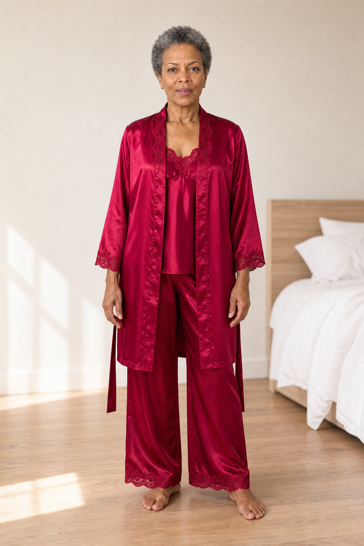 Rebecca in red