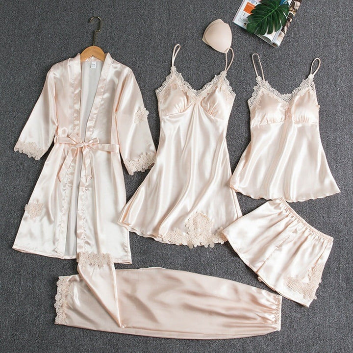 Rebecca five-piece set in champagne