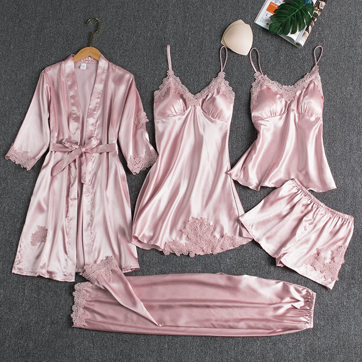 Rebecca five-piece set in pink