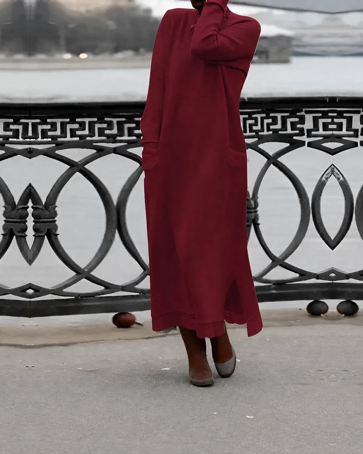 Mara Knitted Maxi Dress – Cozy Long Sleeve Oversized Winter Dress