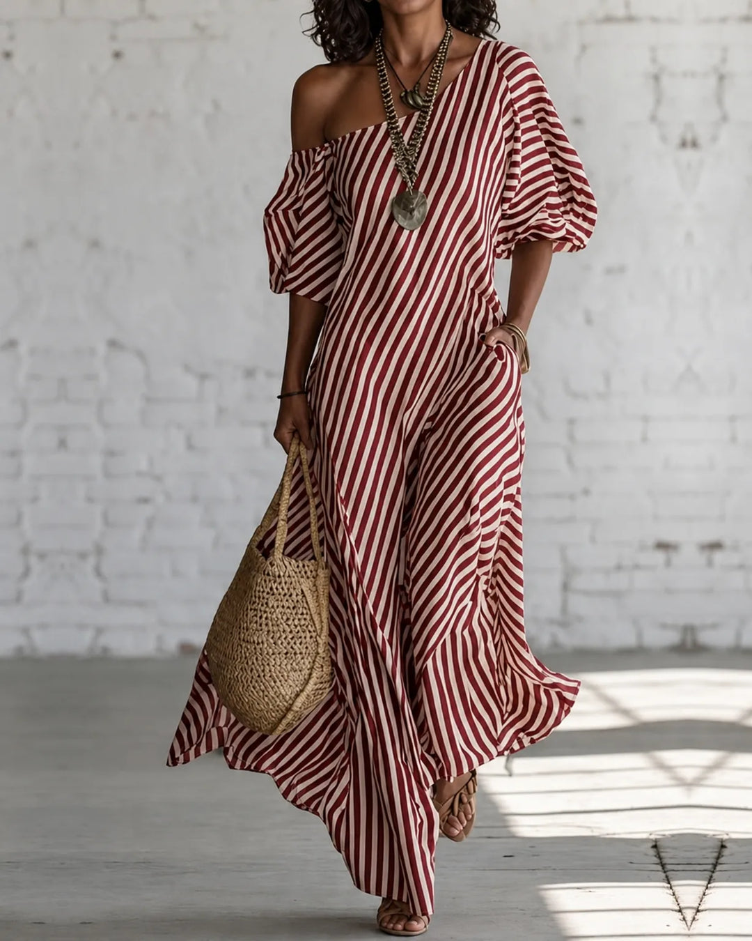 Alexia | Striped Maxi Dress