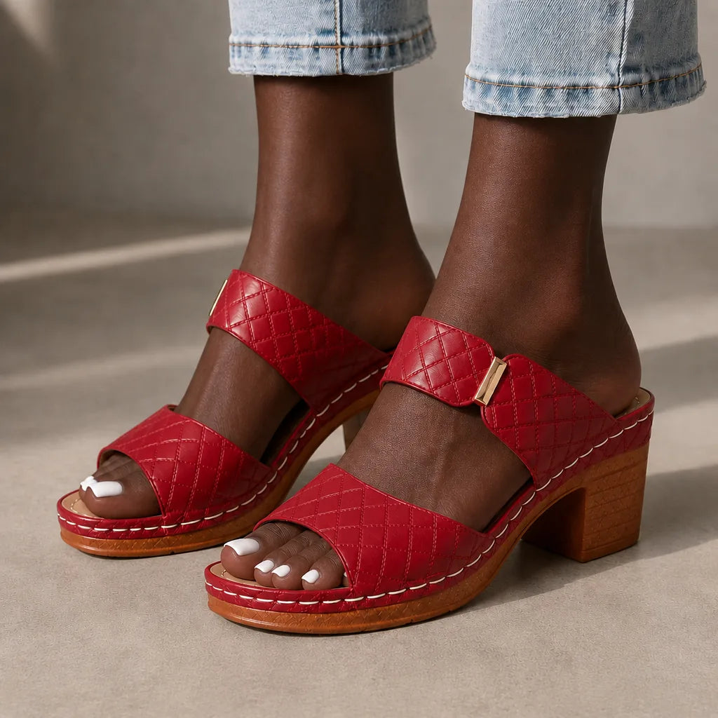 Destiny | Leather Quilted Heels