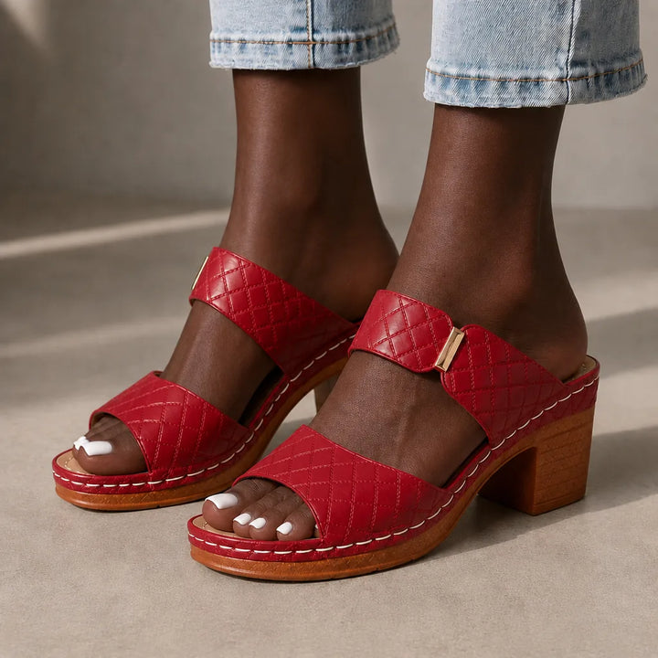 Destiny | Leather Quilted Heels