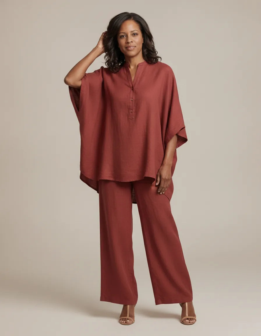 Mariel | Batwing Cotton Two-Piece Set
