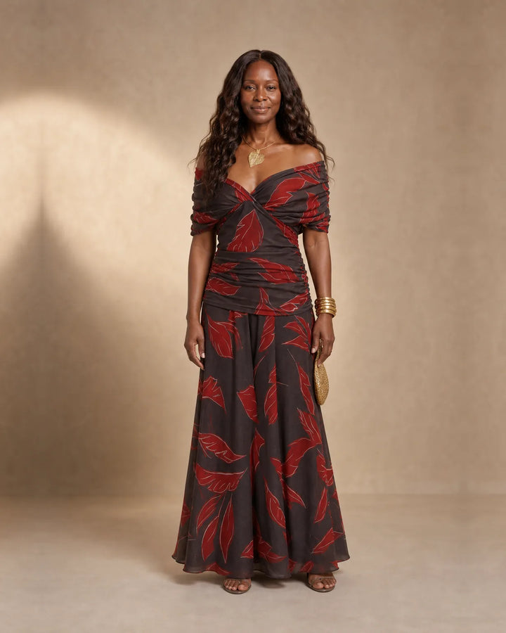 Jasmine | Elegant Dress with Leaves