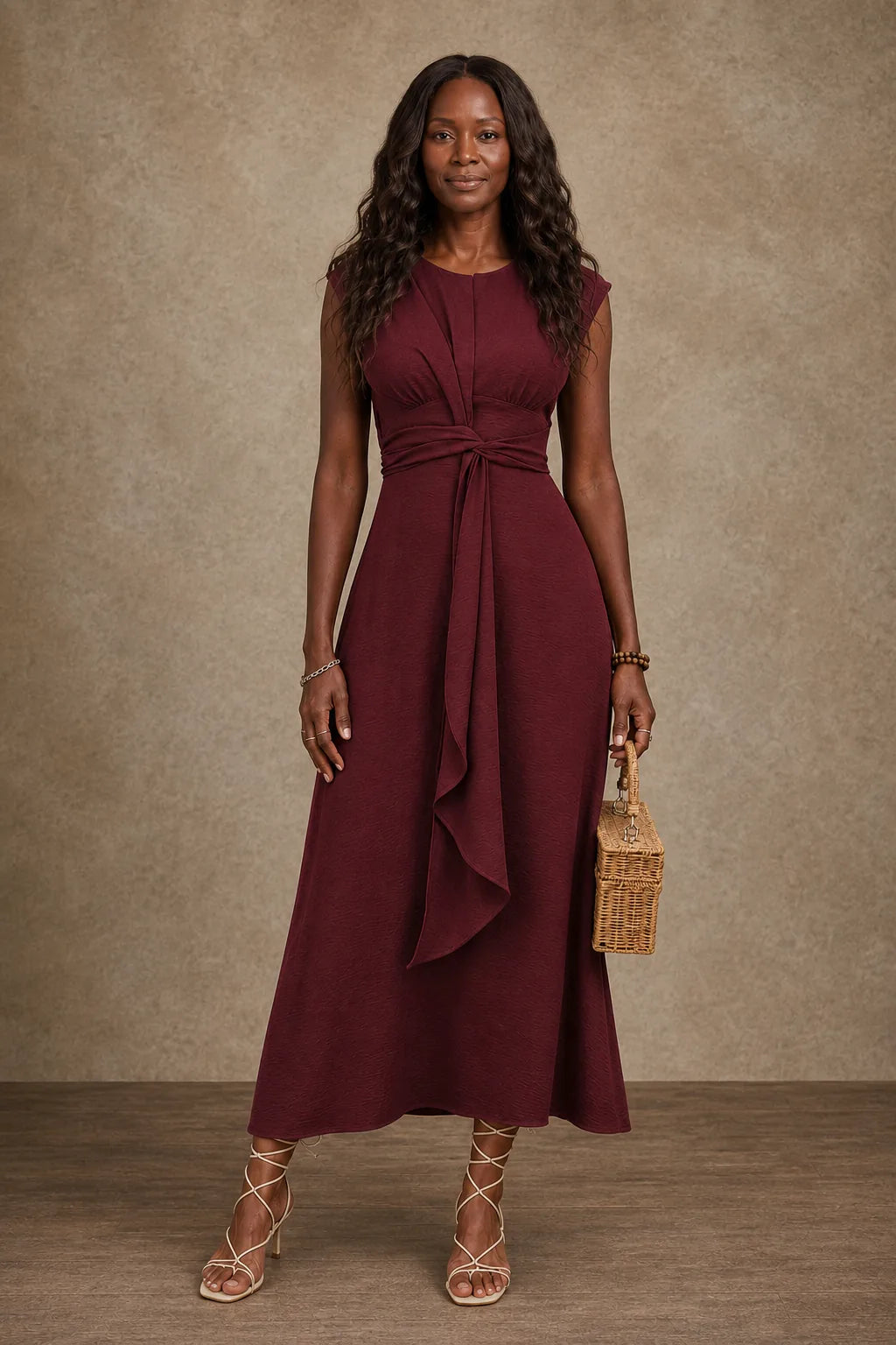 Dami | Belted A-Line Midi