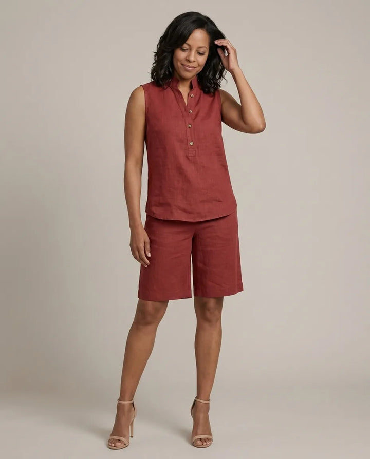 Mariel | Sleeveless Cotton Short Set