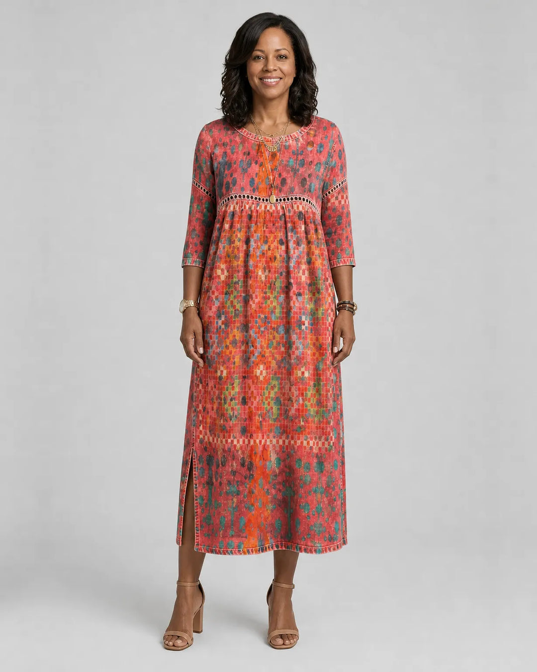 Folake | Printed Midi Dress