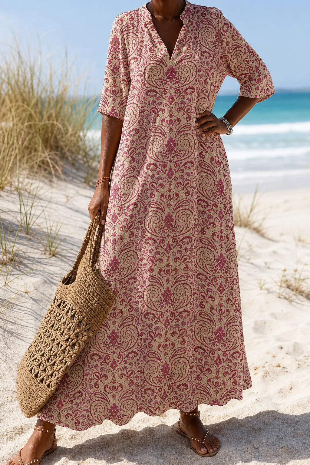 Adriana | Flowing Bohemian Maxi Dress