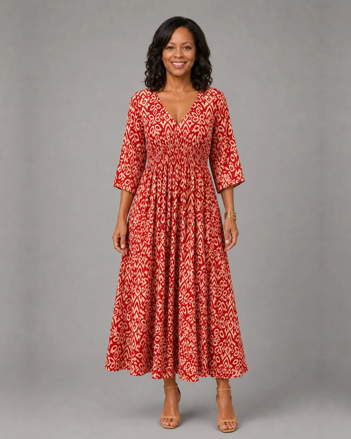 Althea™ | Bohemian Flow Midi Dress