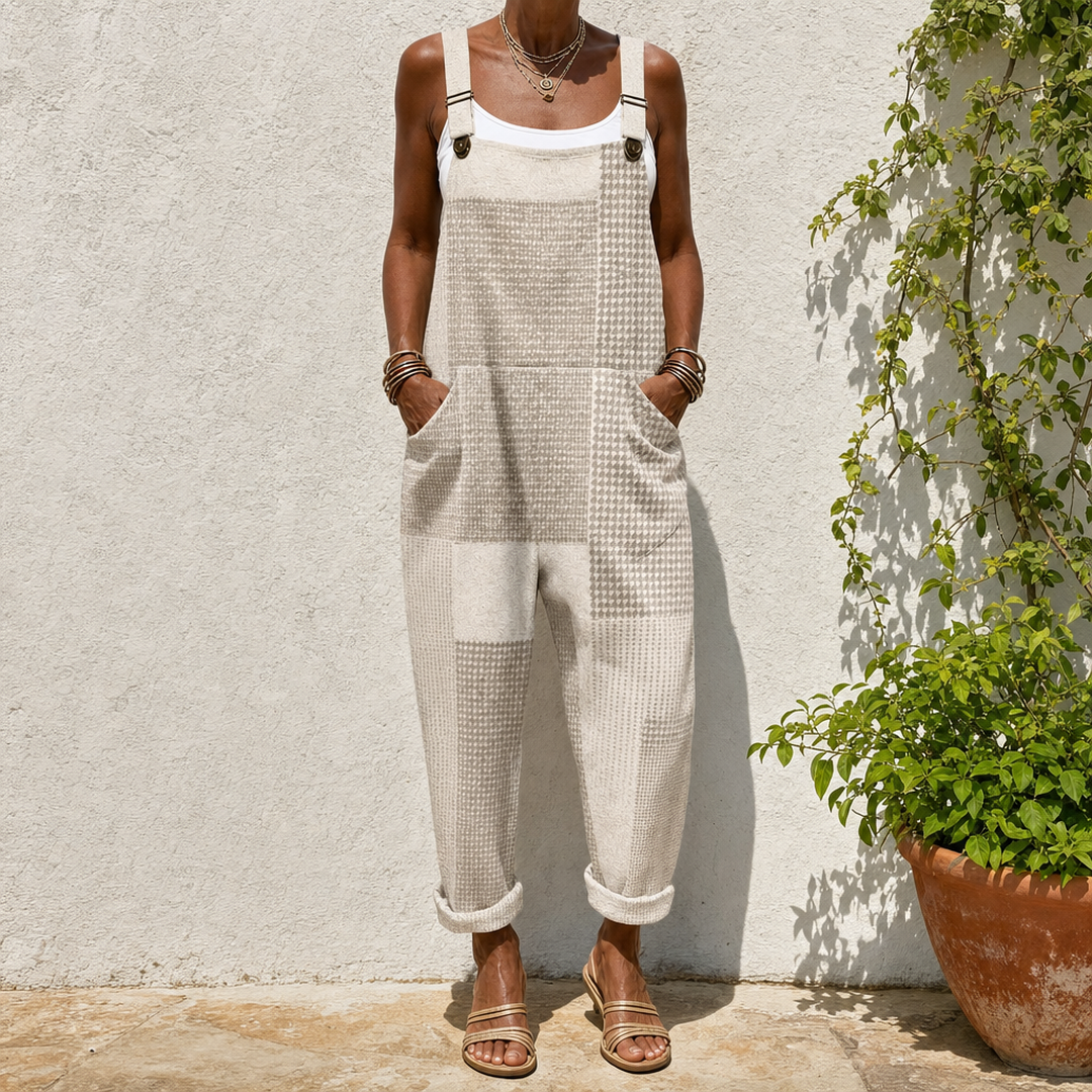 Adaora | Farmhouse Check Overalls