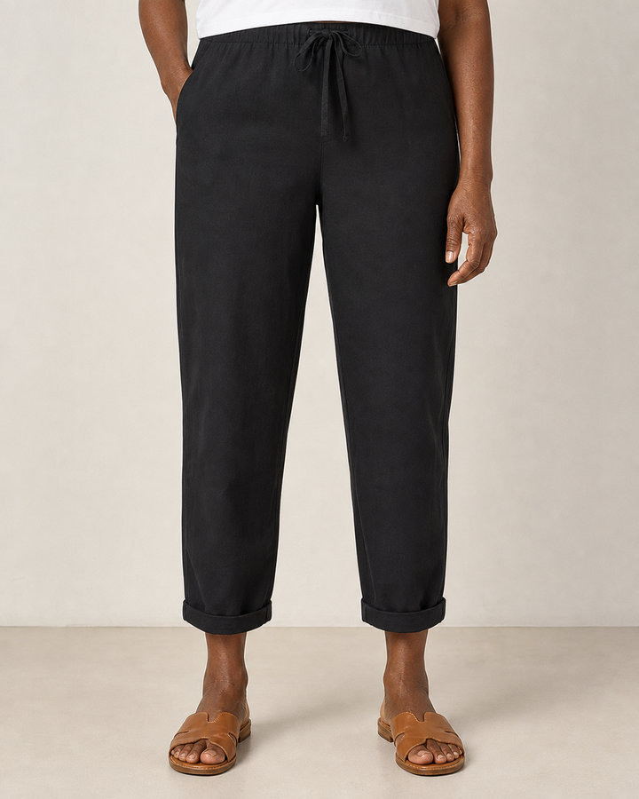Remy | Elegant Casual Drawstring Pants — Black
