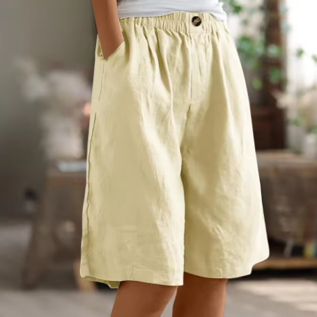 Renee | Breathable Modest Comfort Shorts — Beige