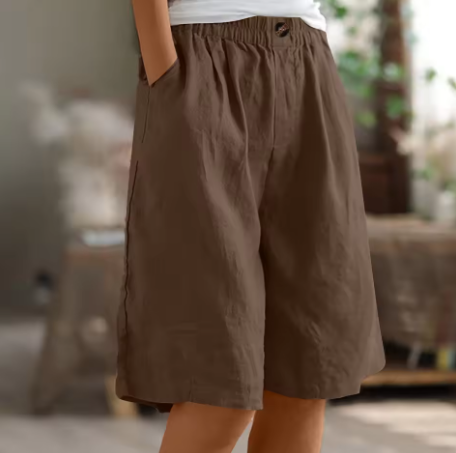 Renee | Breathable Modest Comfort Shorts — Brown
