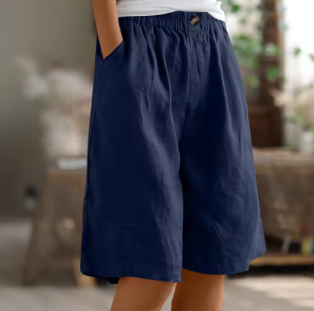 Renee | Breathable Modest Comfort Shorts — Navy Blue