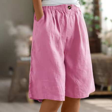 Renee | Breathable Modest Comfort Shorts — Pink