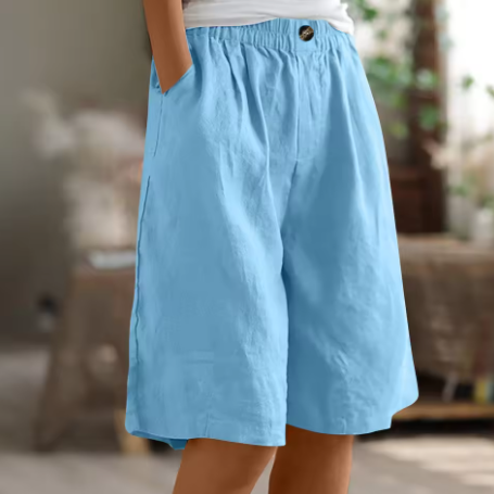 Renee | Breathable Modest Comfort Shorts — Sky Blue