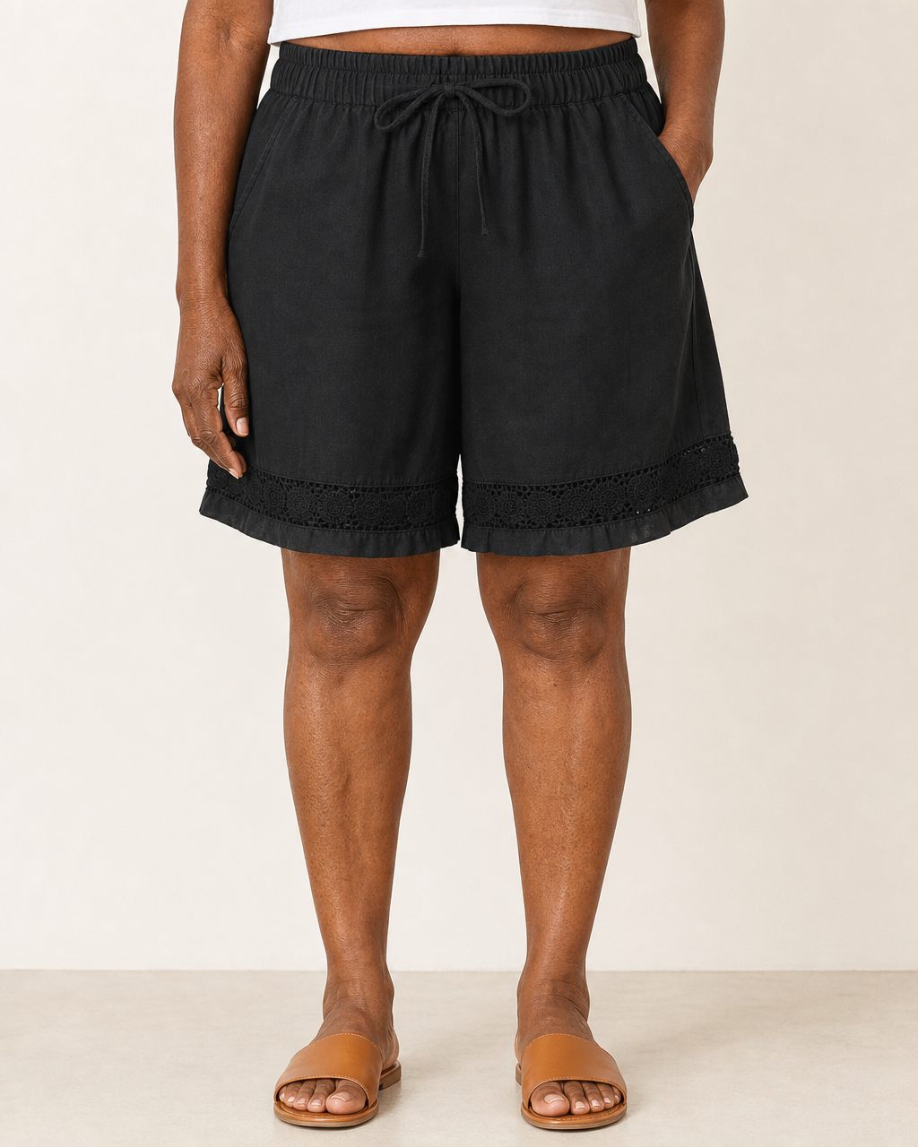 Rica | Relaxed Elegant Shorts — Black