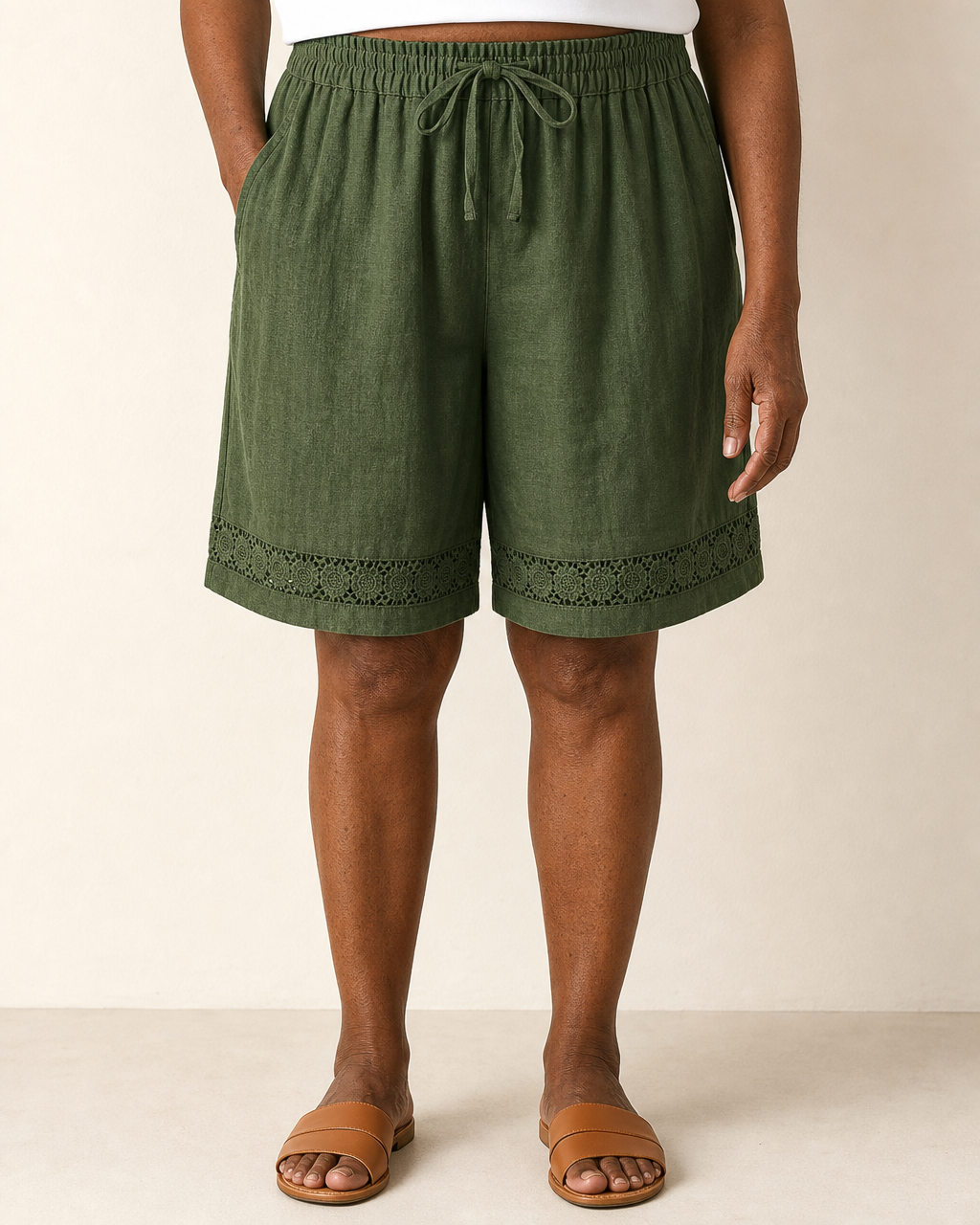 Rica | Relaxed Elegant Shorts — Green