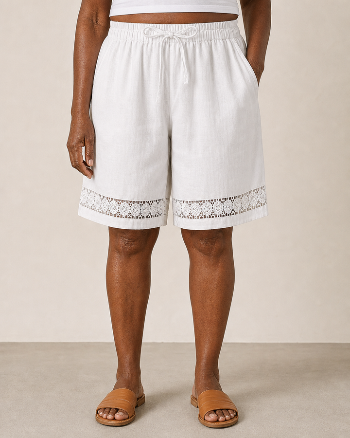 Rica | Relaxed Elegant Shorts — White