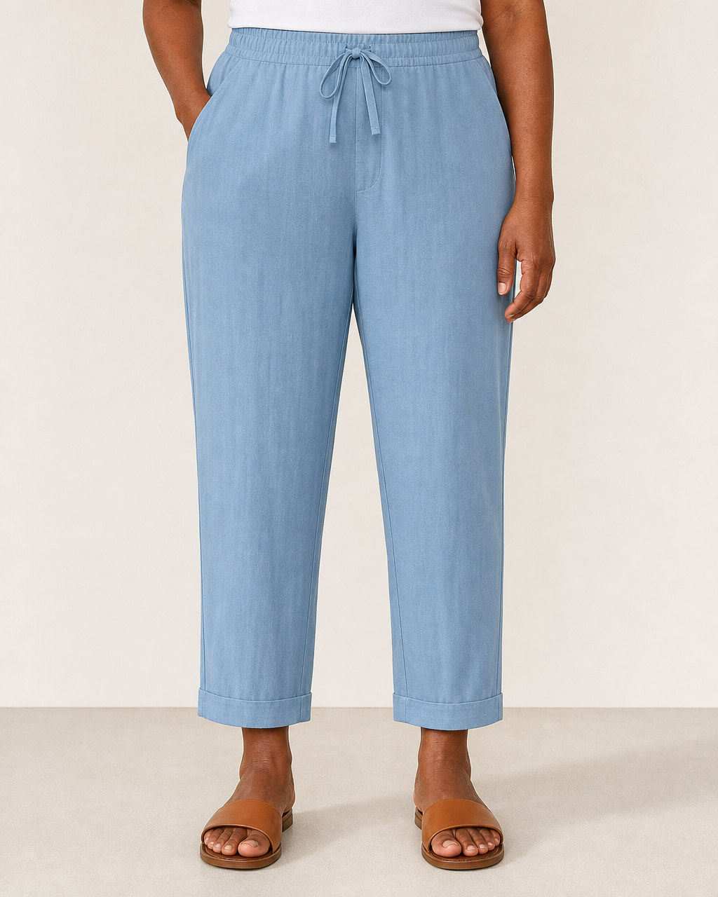Rita | Elegant Breathable Pants — Blue