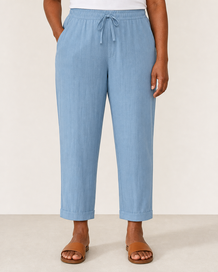 Rita | Elegant Breathable Pants — Blue