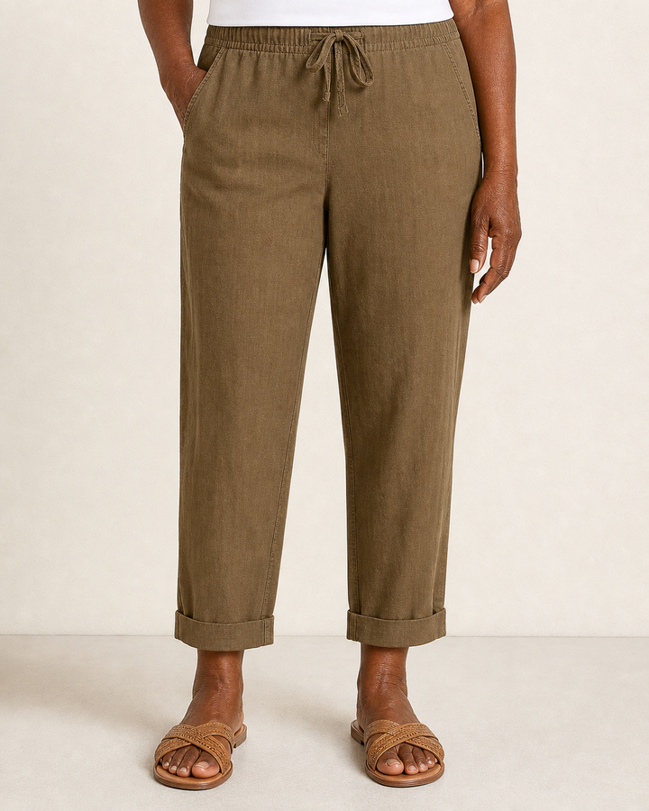 Rita | Elegant Breathable Pants — Brown